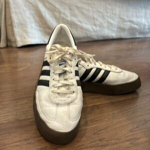 Adidas White Samba Platform Women Size 9